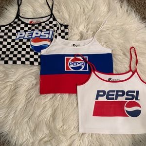 PEPSI women crop top 3pack